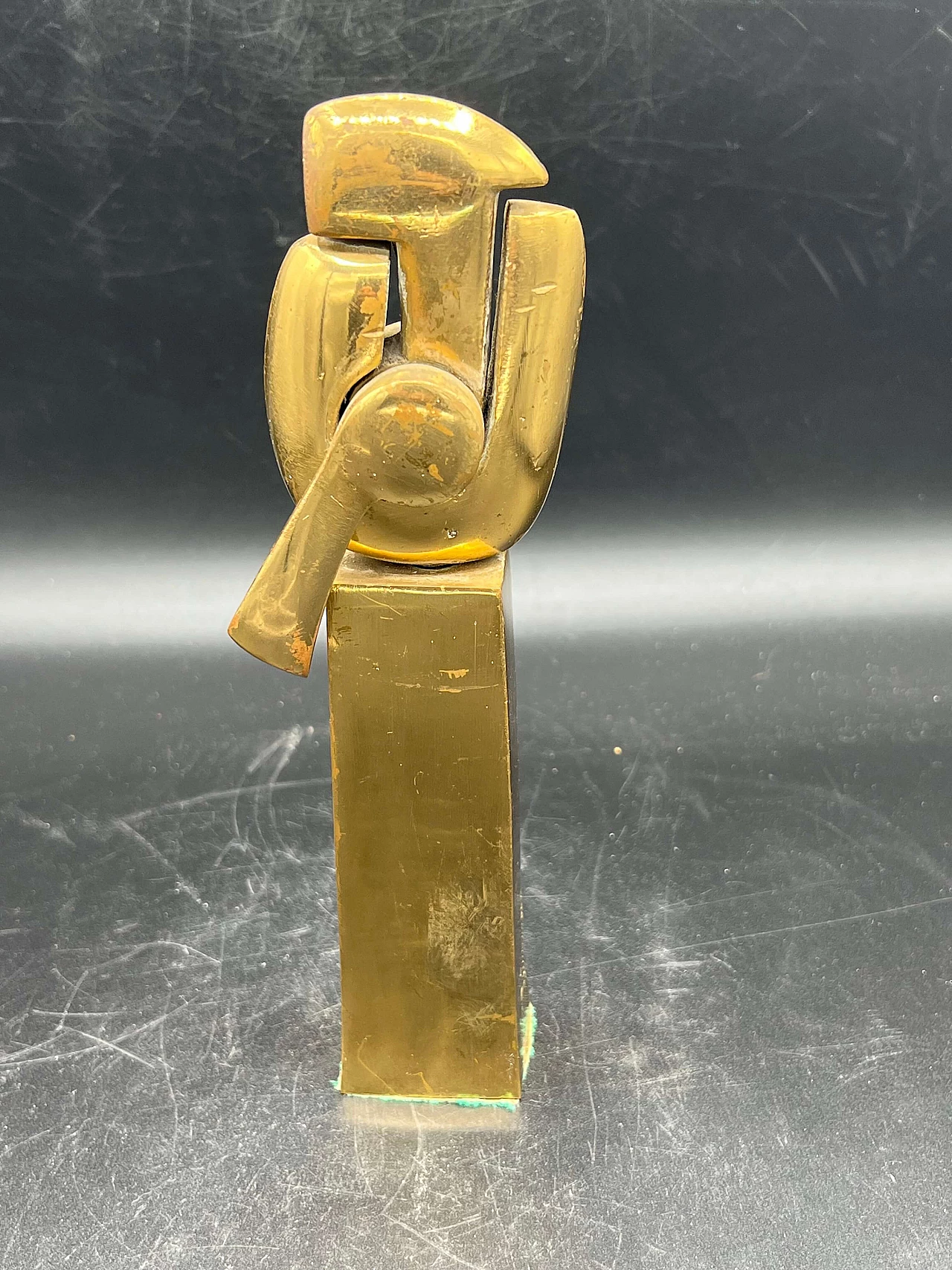 Nado Canuti, composizione astratta, scultura in bronzo 1