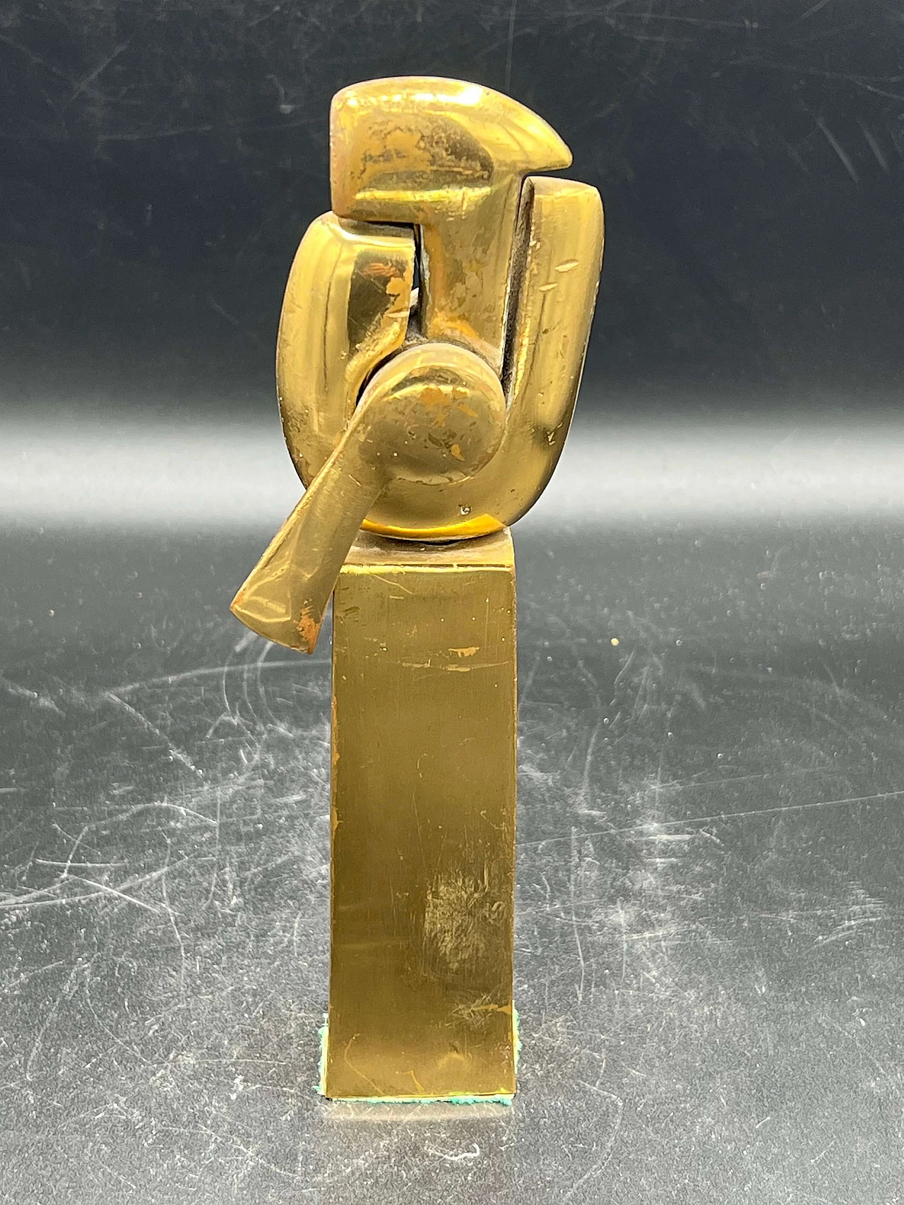 Nado Canuti, composizione astratta, scultura in bronzo 4