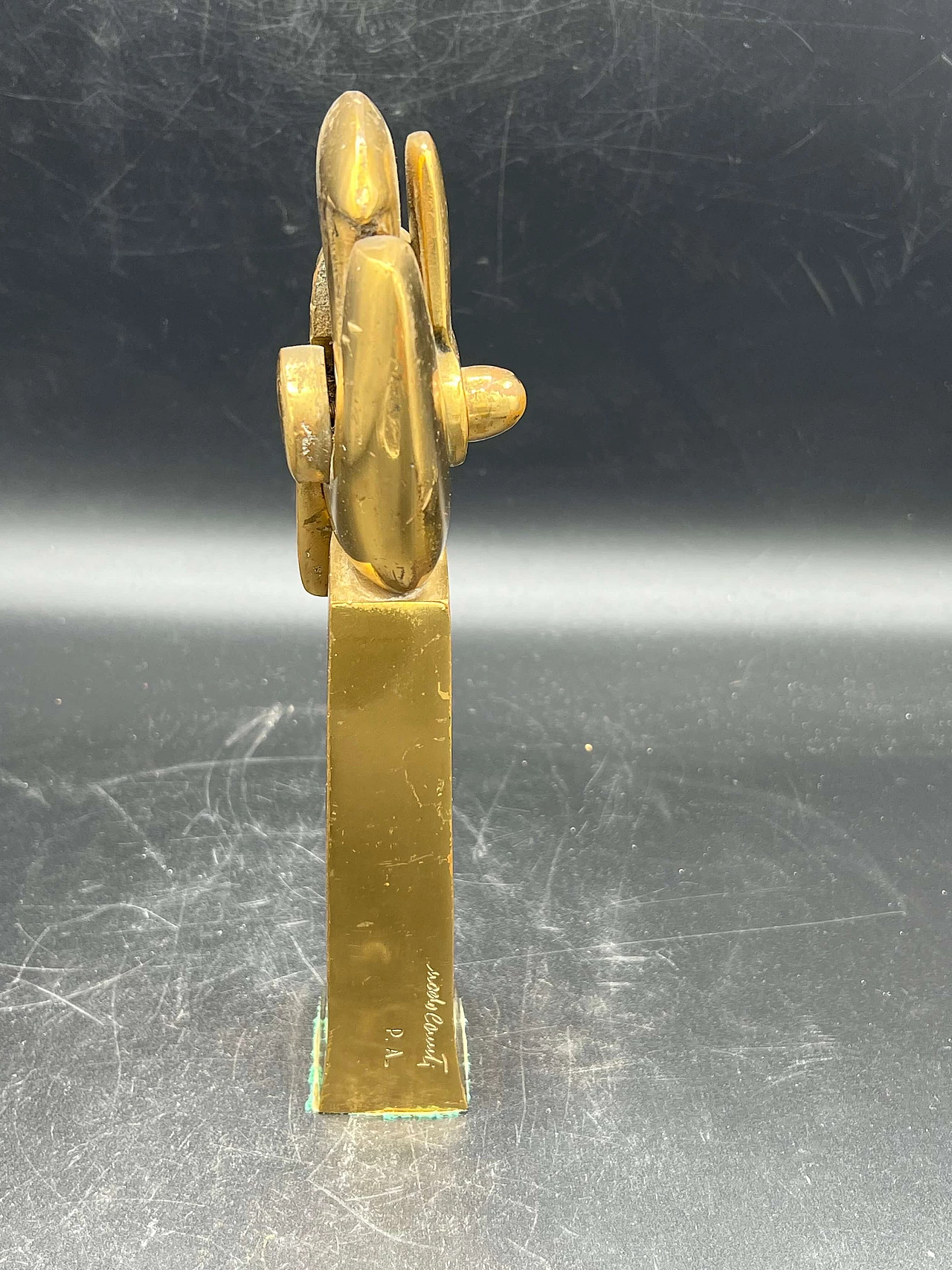 Nado Canuti, composizione astratta, scultura in bronzo 5