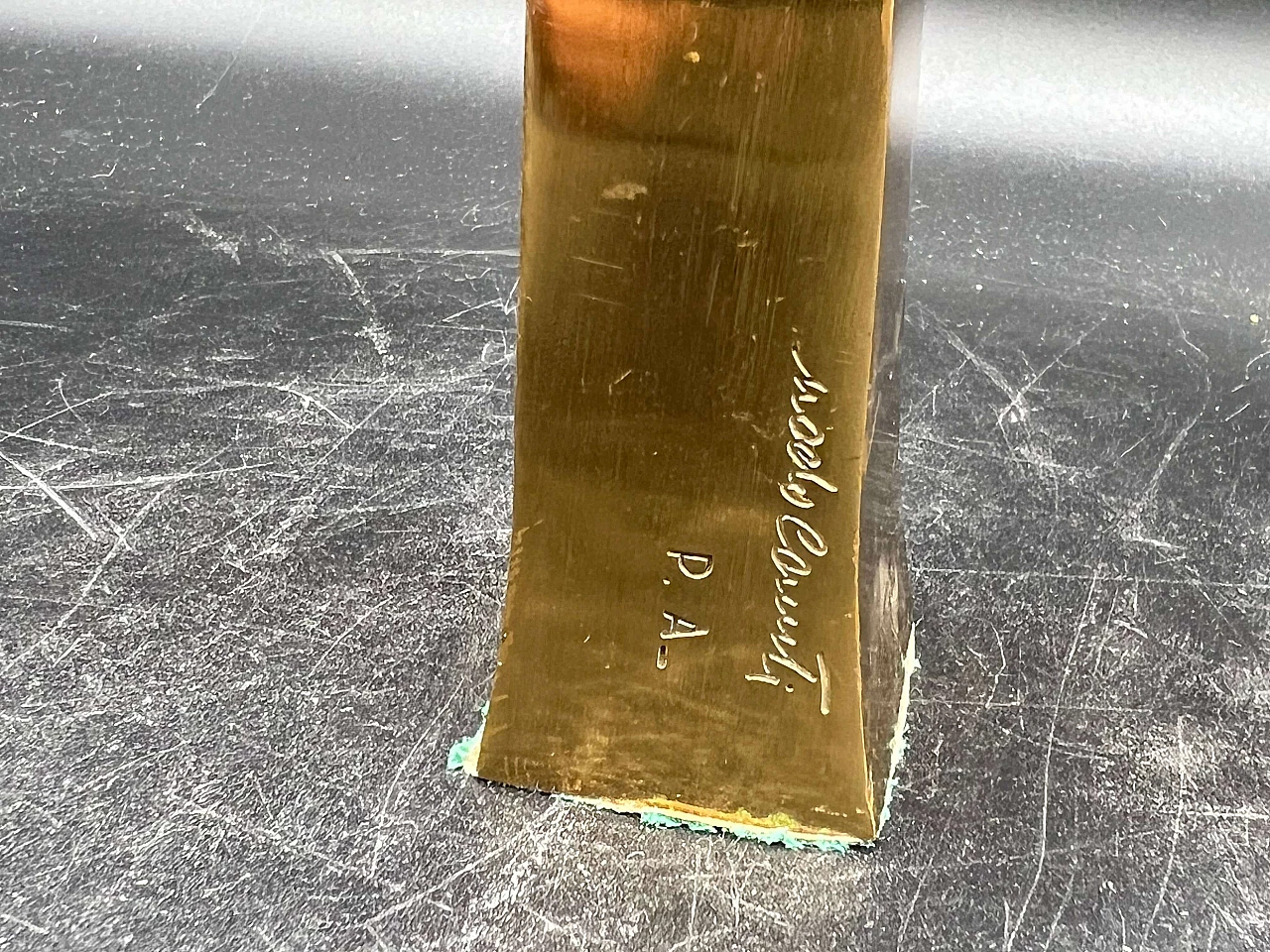 Nado Canuti, composizione astratta, scultura in bronzo 6