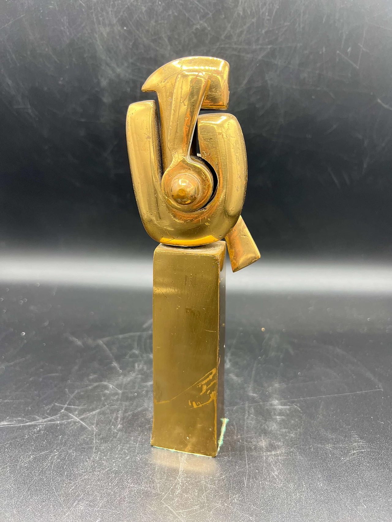 Nado Canuti, composizione astratta, scultura in bronzo 7