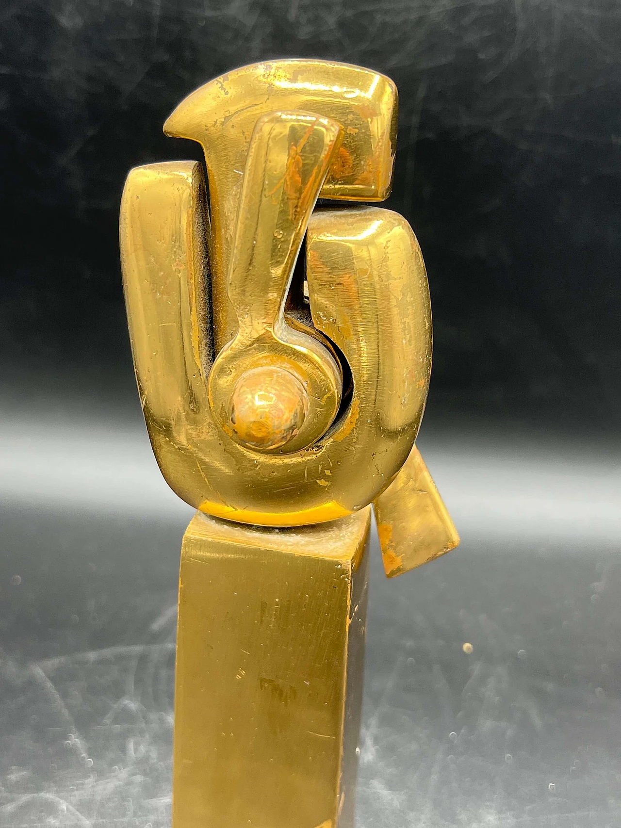 Nado Canuti, composizione astratta, scultura in bronzo 8