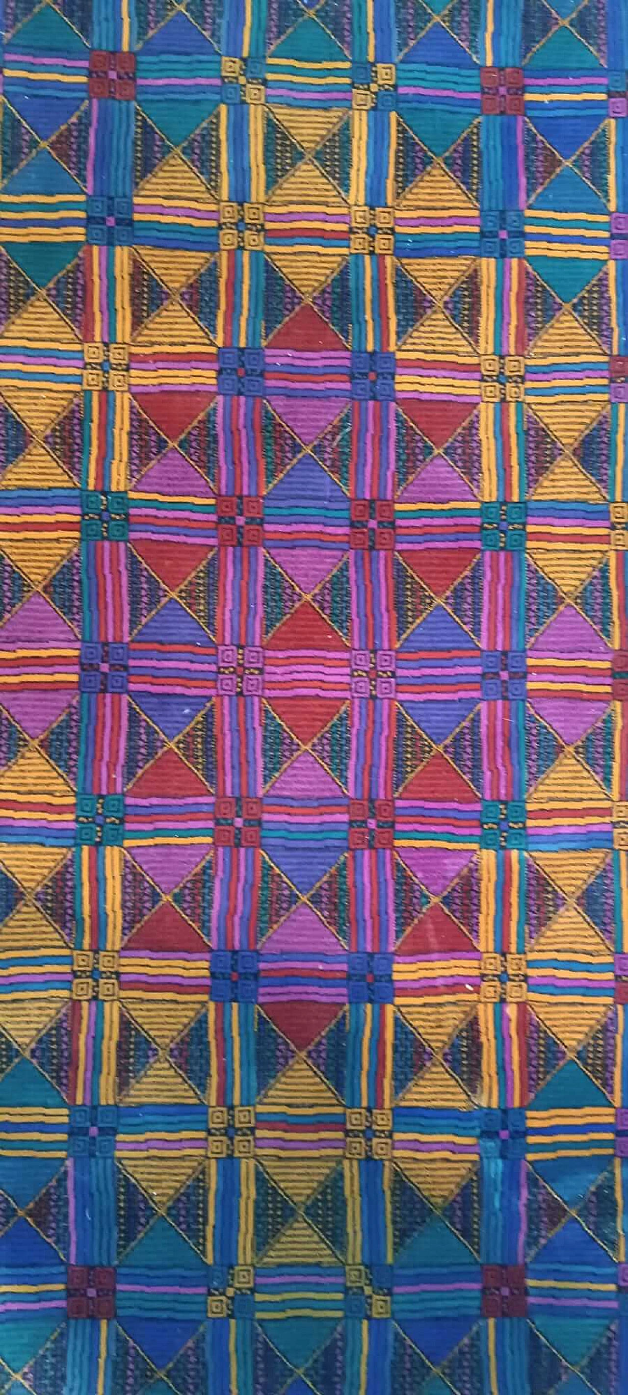 Tappeto Missoni in lana disegno geometrico, anni '80 6