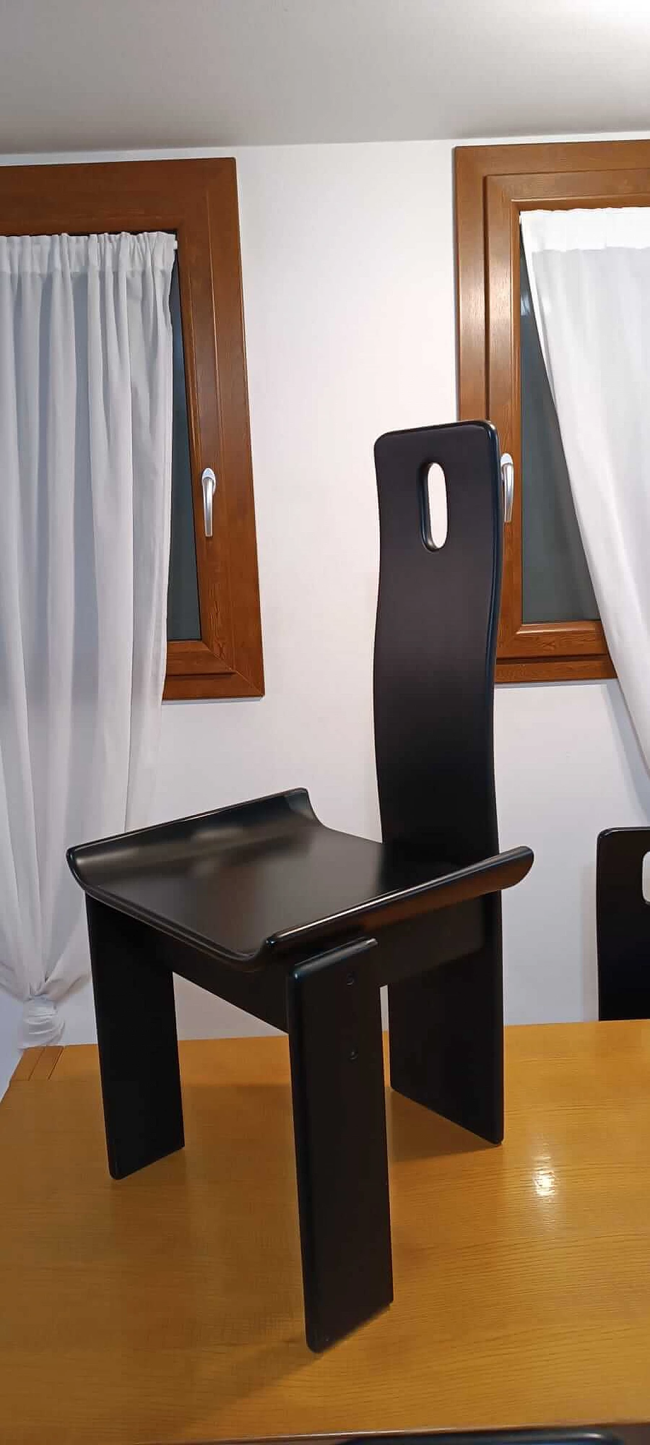 6 Sedie in legno di Eduardo Landi, 1973 1