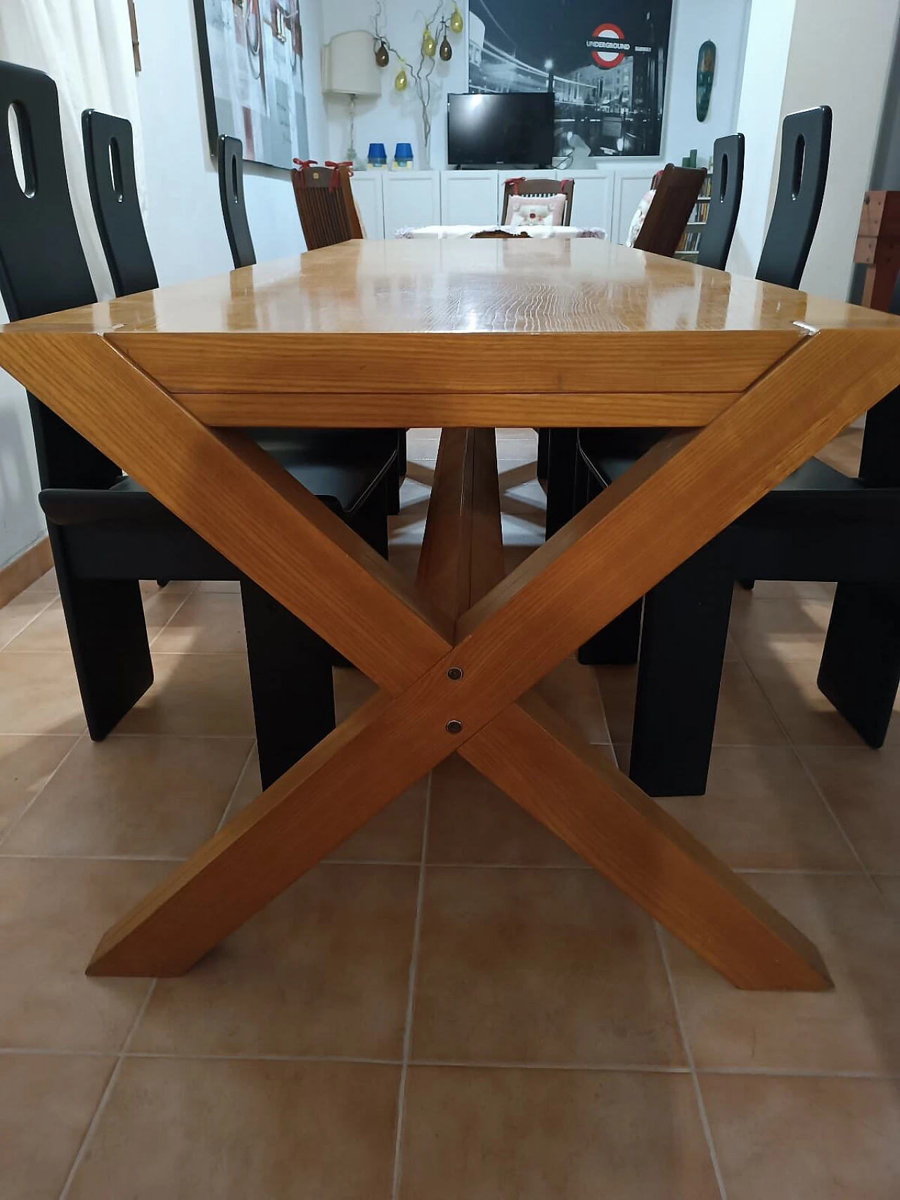 Tavolo in legno, anni '90 5