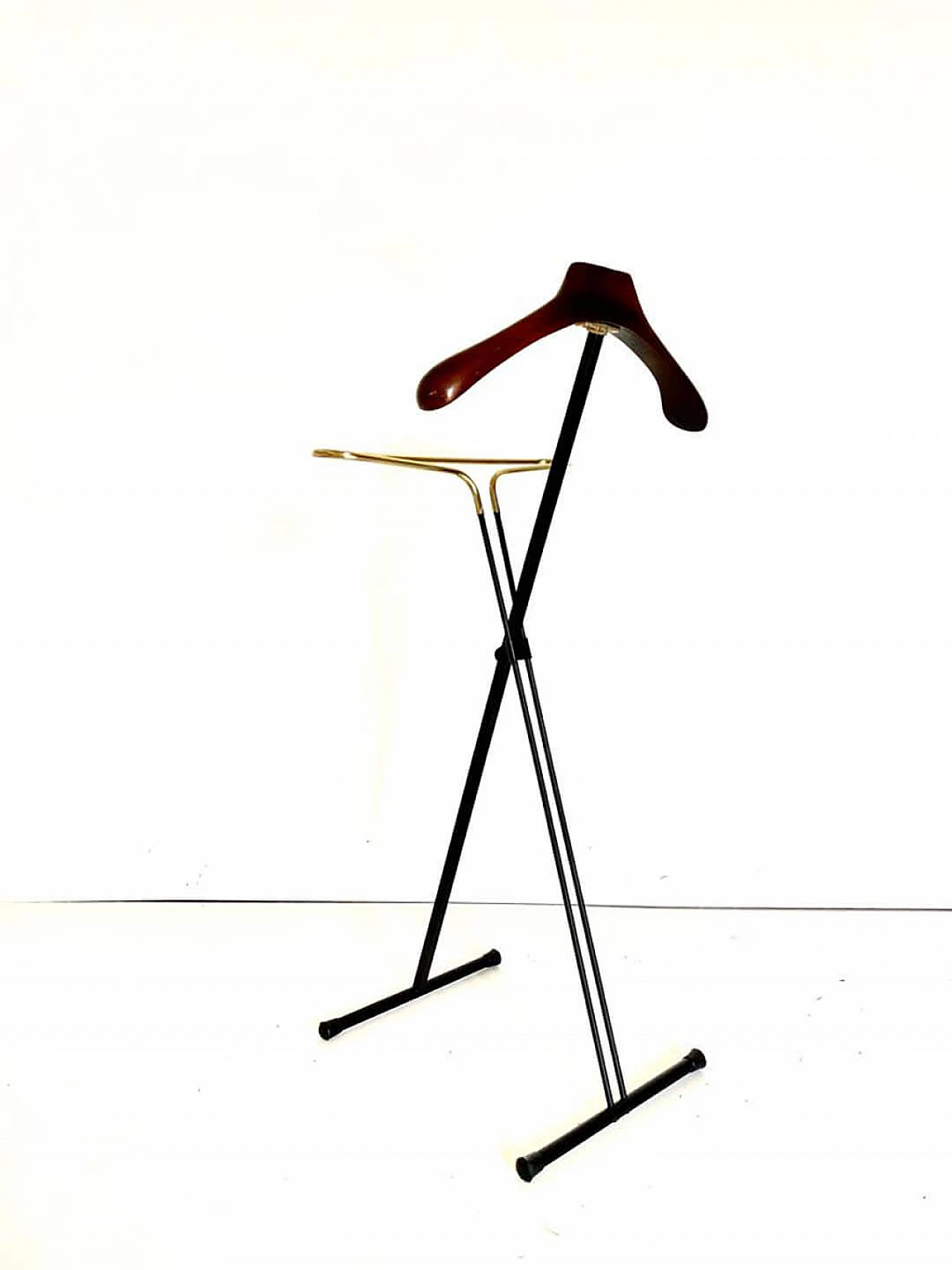 Valet in iron, brass and beech by Fratelli Reguitti, 1950s 1