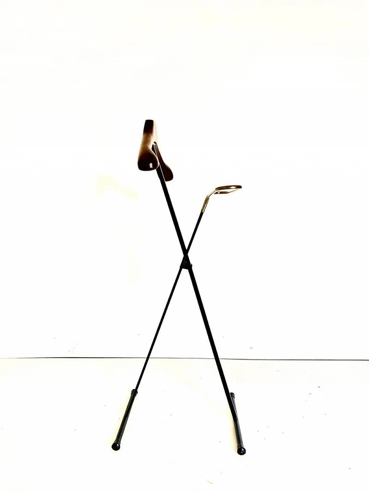 Valet in iron, brass and beech by Fratelli Reguitti, 1950s 4