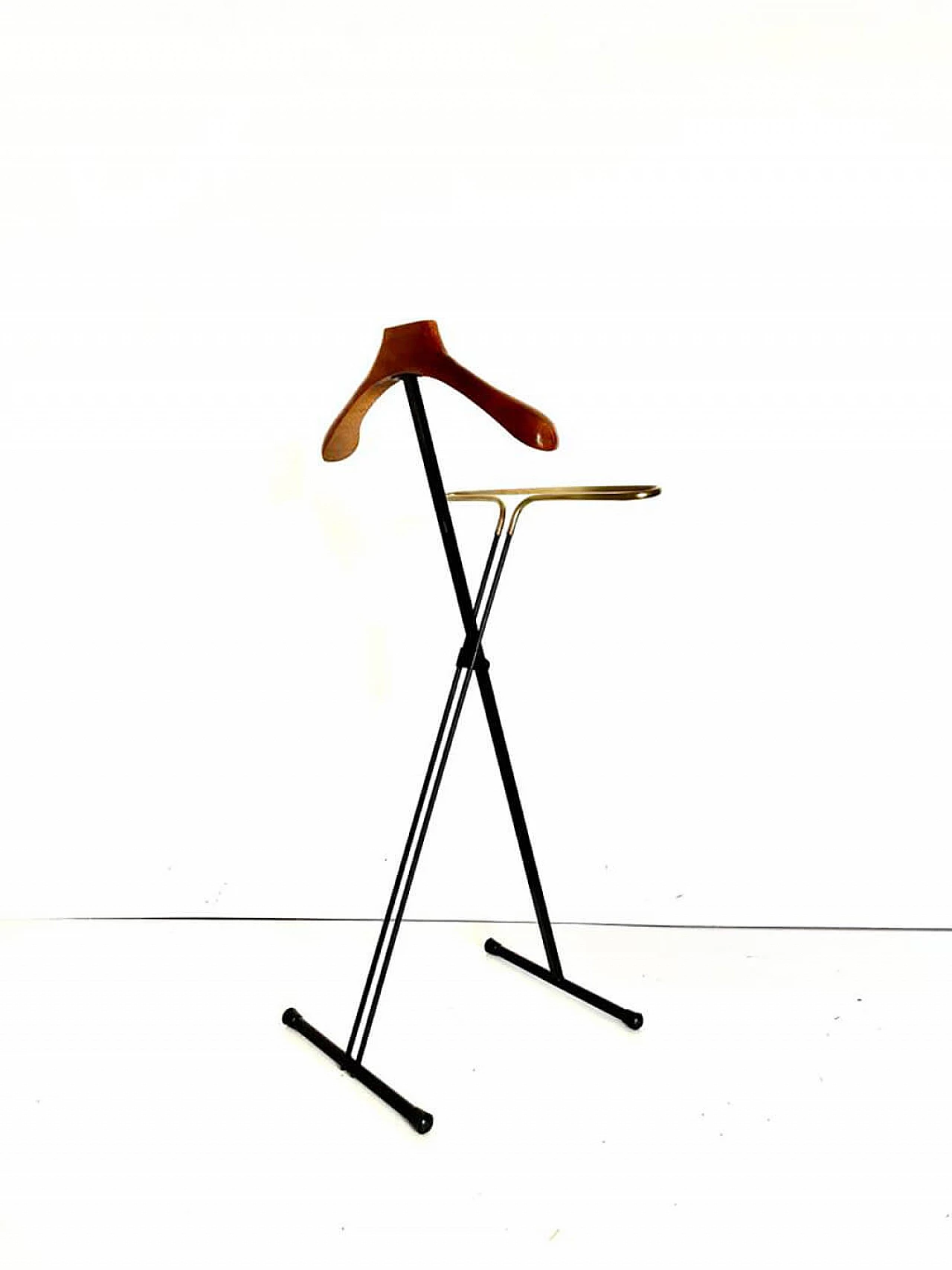 Valet in iron, brass and beech by Fratelli Reguitti, 1950s 3