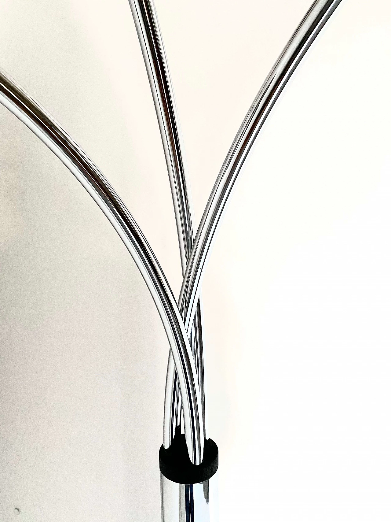 Chromed steel floor lamp by Reggiani, 1960s 4