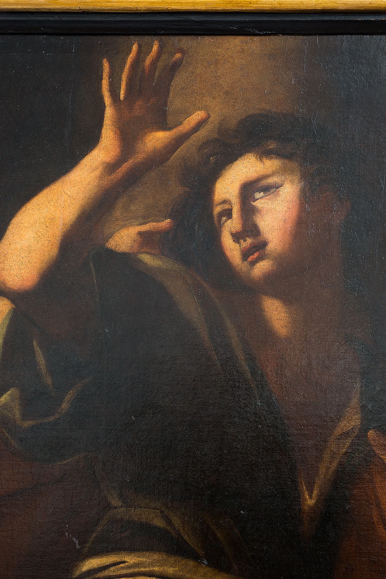 Giuseppe e la moglie di Putifarre, dipinto a olio su tela, '600 3