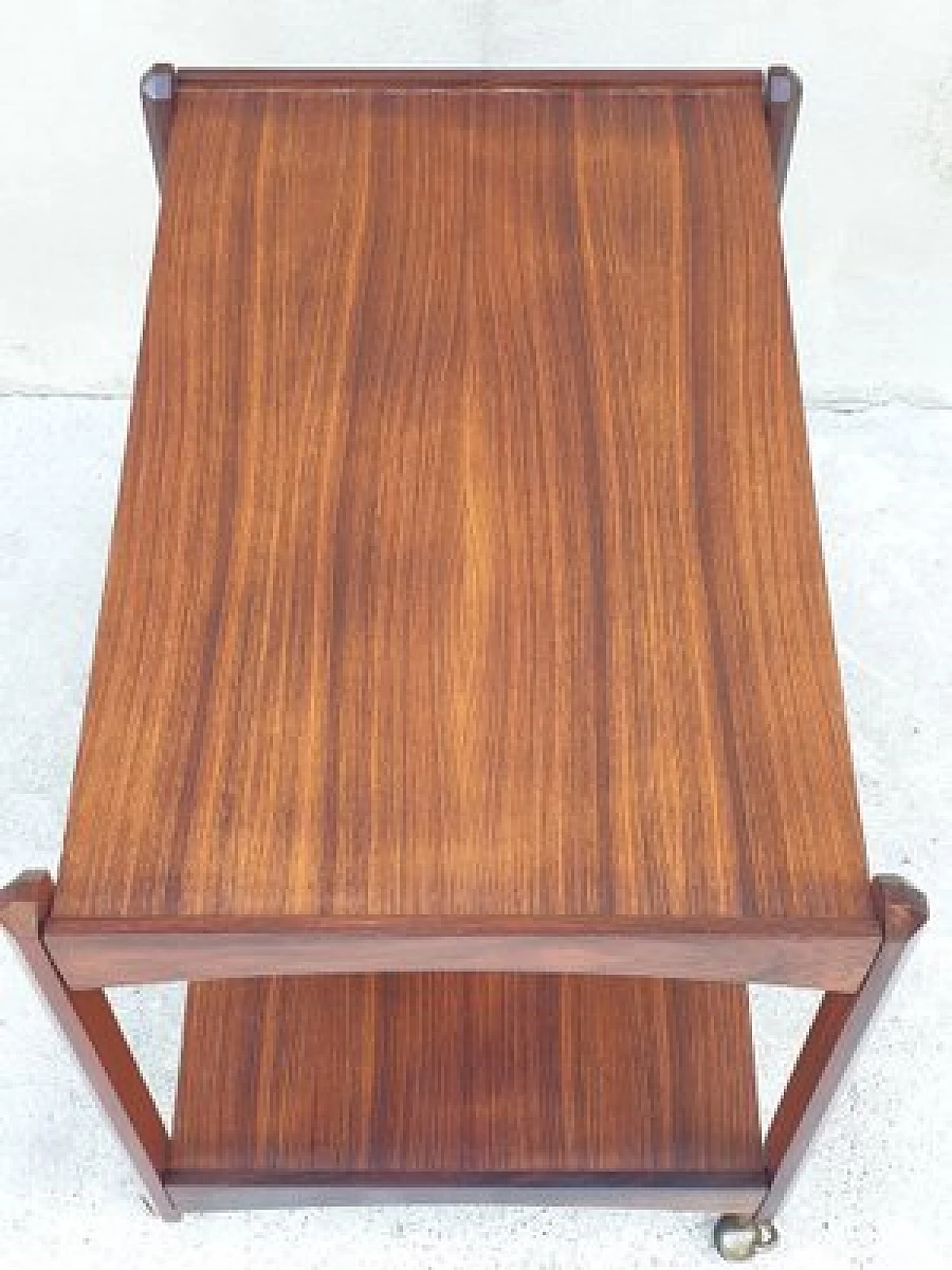Rosewood trolley with shelves attributed to Dino Cavalli for Ditta Tredici, Pavia, 1960s 3