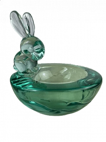 Green Murano glass ashtray, 1950s