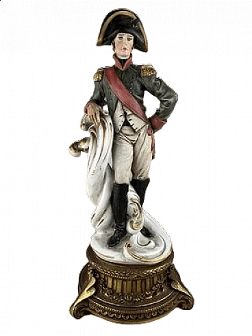 Porcelain and bronze statuette representing Napoleon by Ticke, 1990