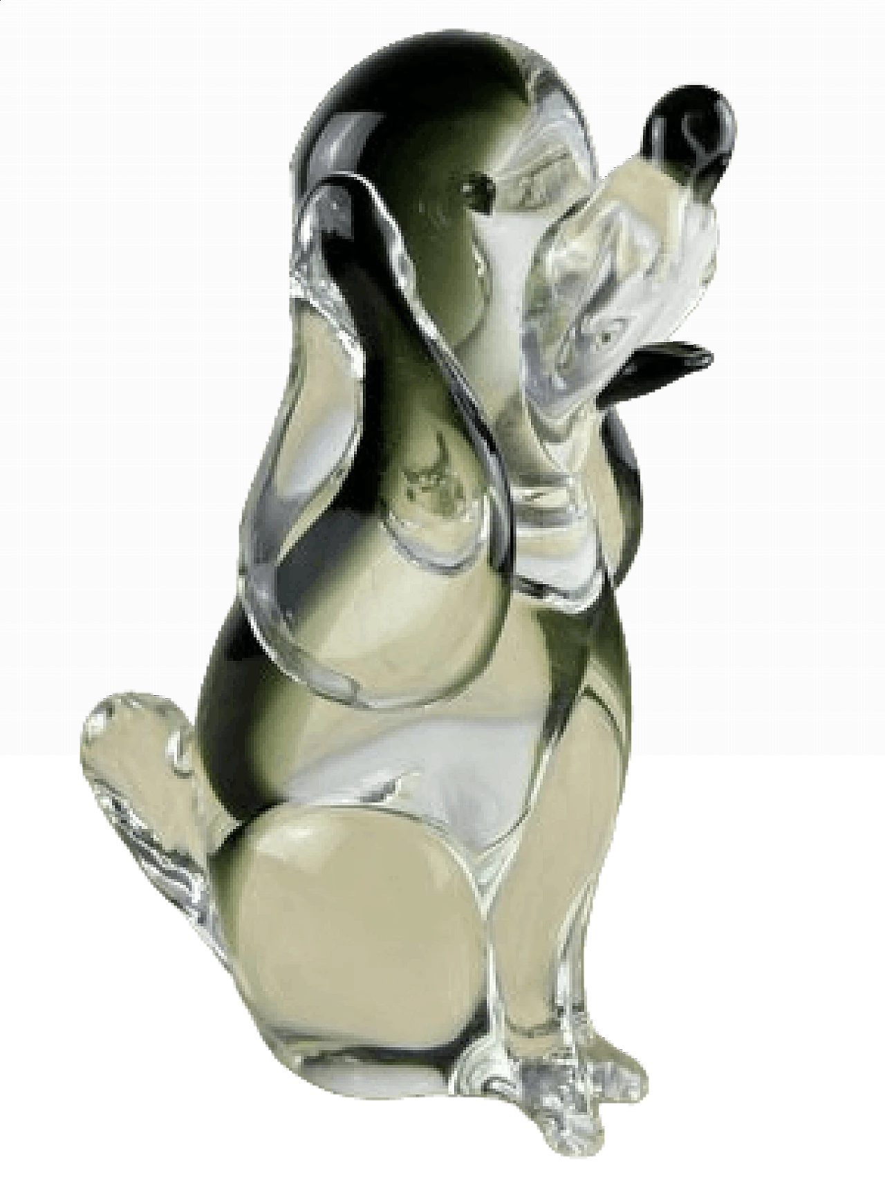 Murano glass dog figurine, 1970s 8