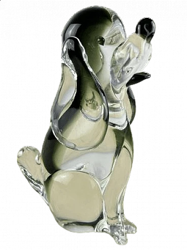 Murano glass dog figurine, 1970s