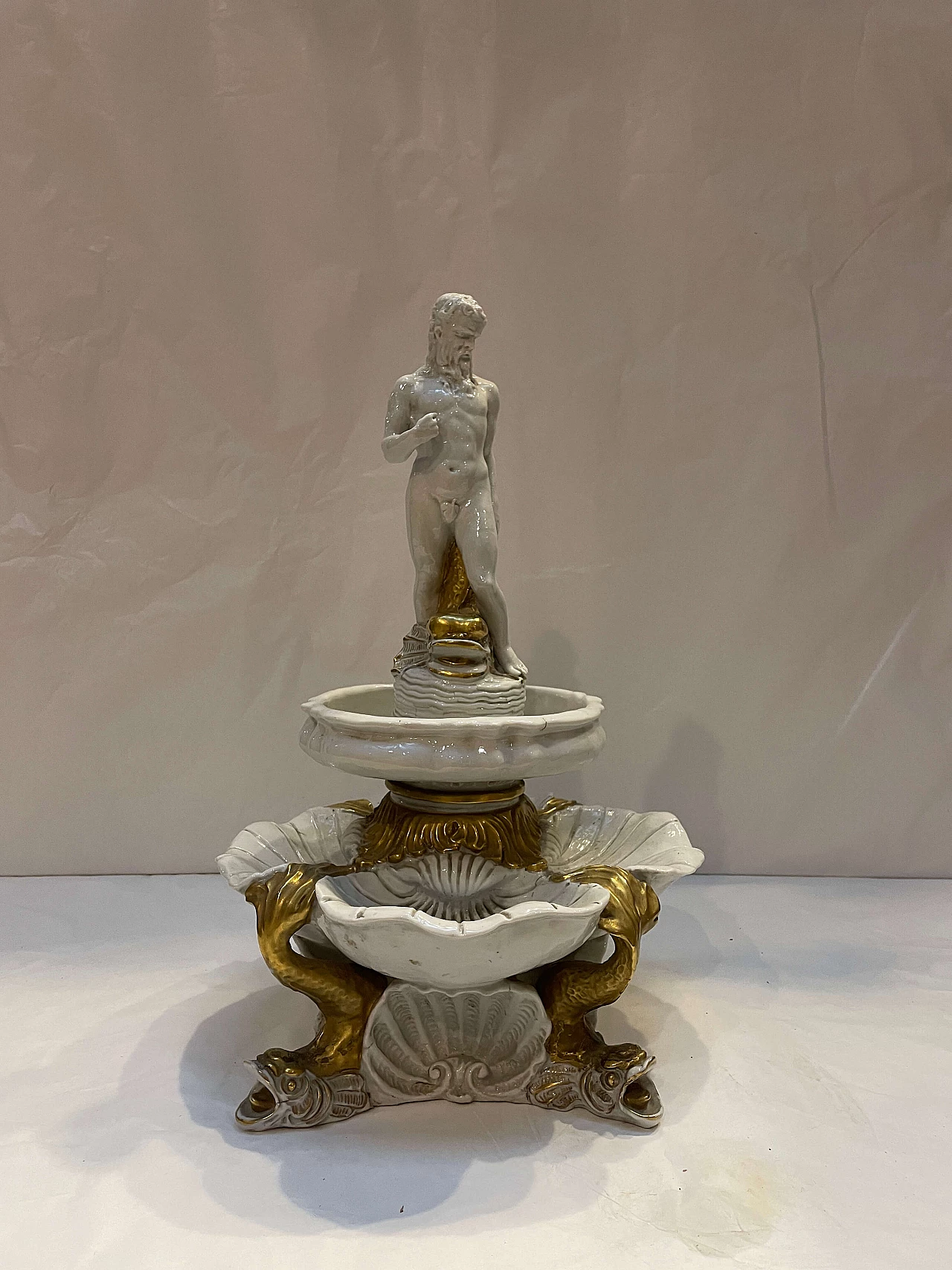 Ceramic and bronze fountain sculpture, early 19th century 1