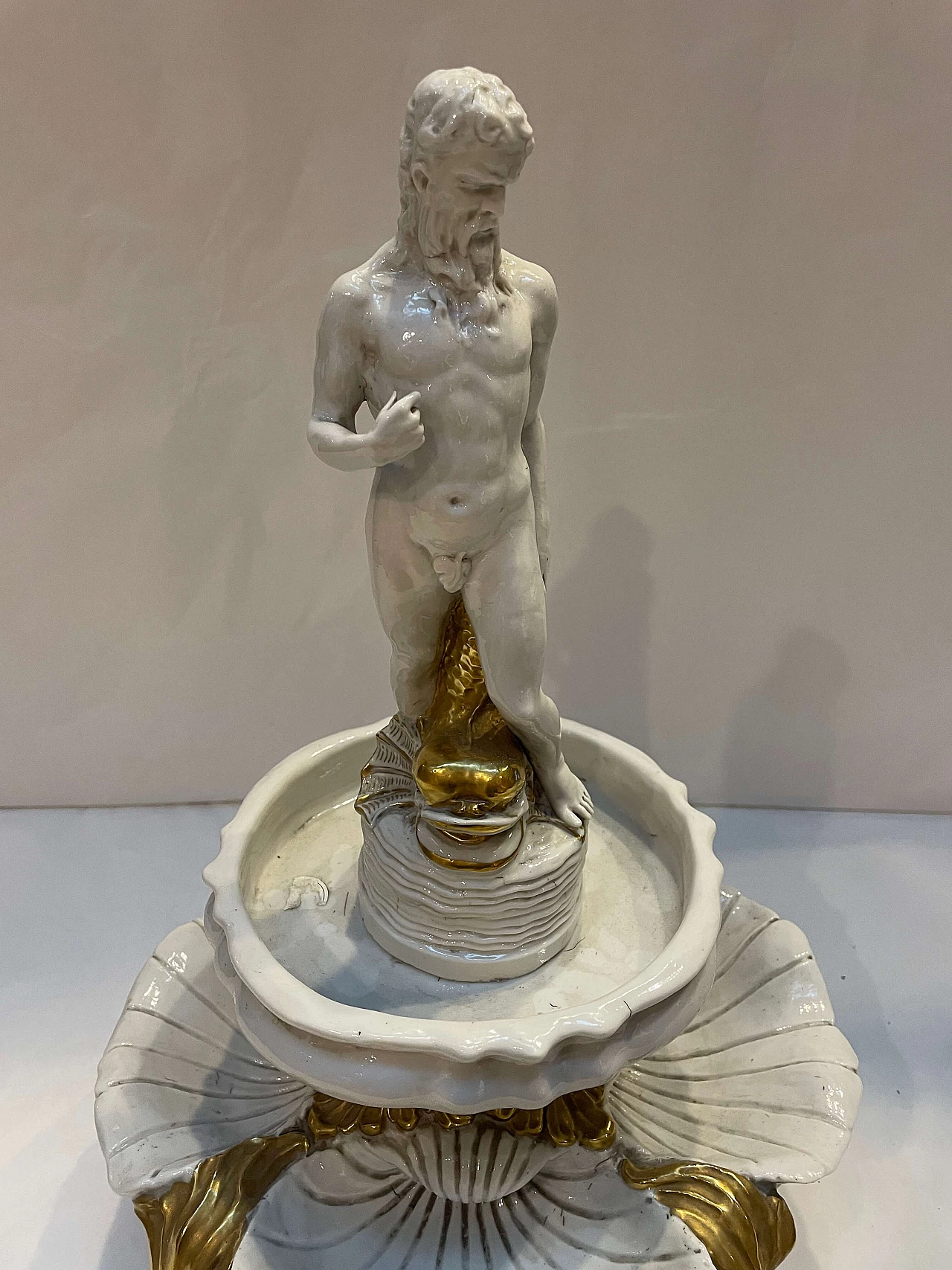 Ceramic and bronze fountain sculpture, early 19th century 2