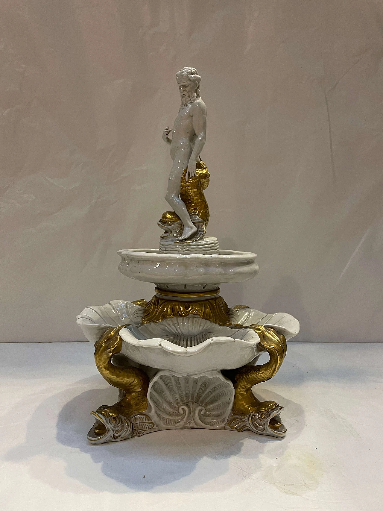 Ceramic and bronze fountain sculpture, early 19th century 4