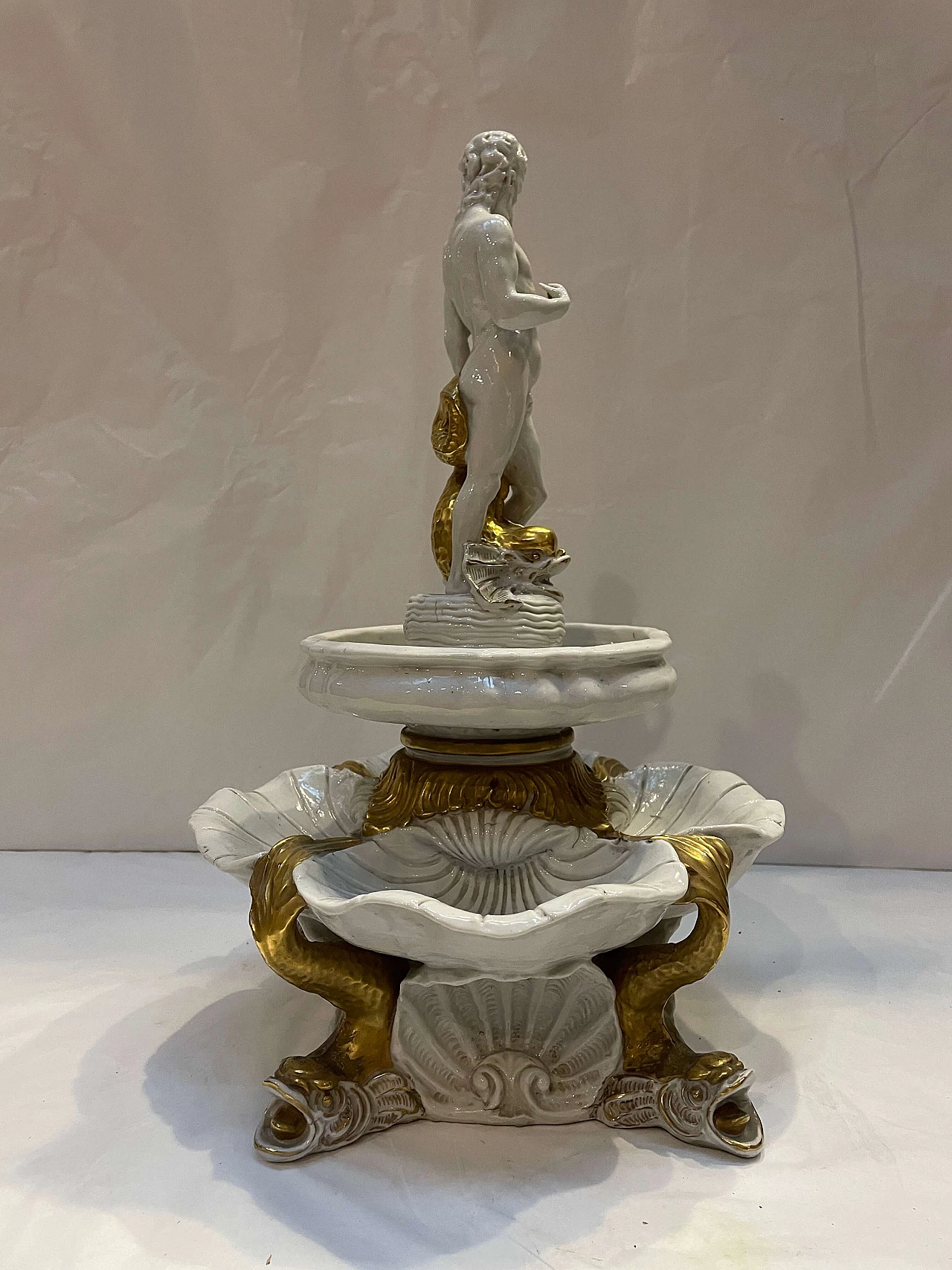Ceramic and bronze fountain sculpture, early 19th century 6