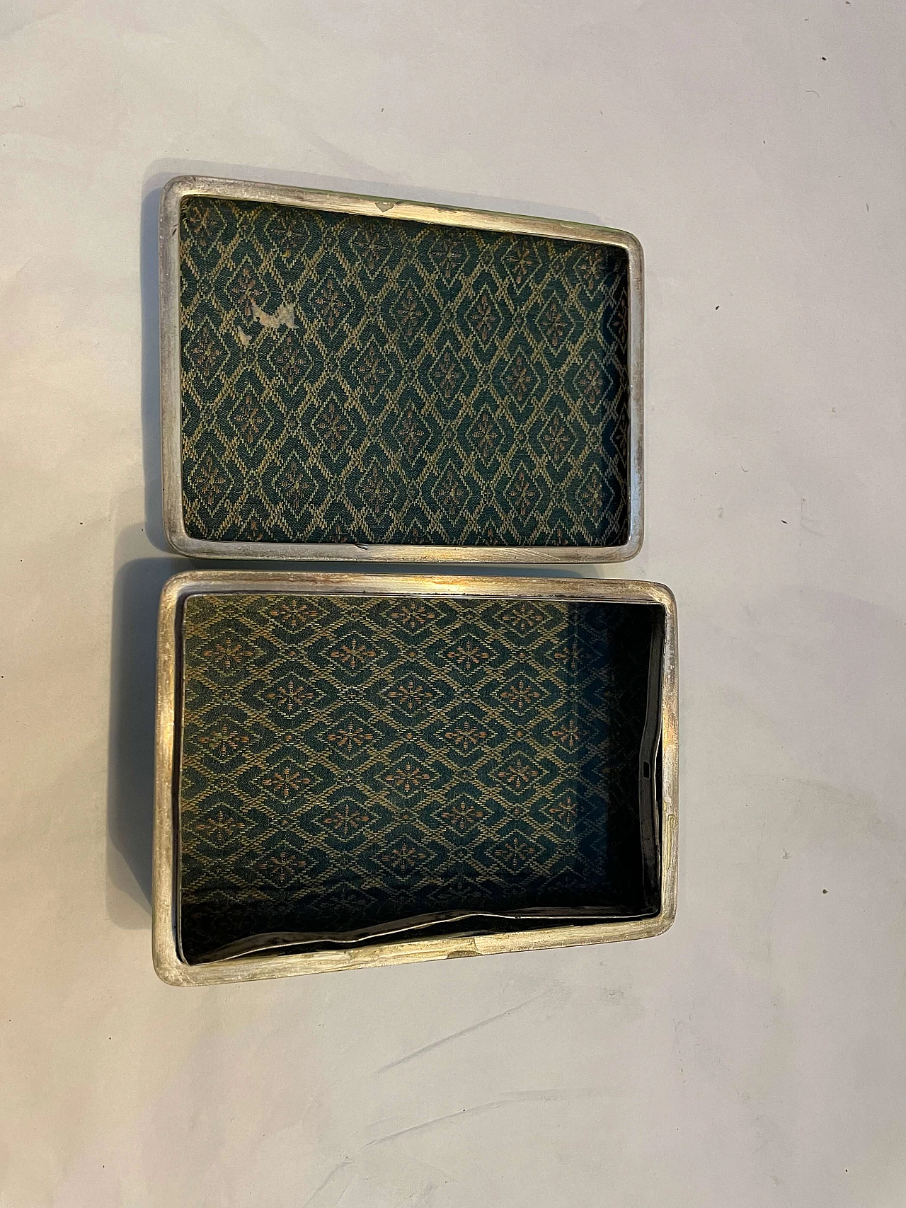 Scatola giapponese in metallo smaltato cloisonné con aironi, '800 3