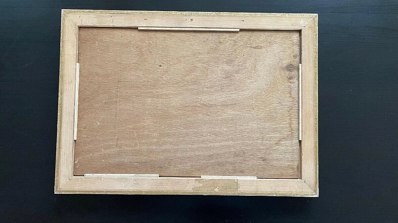 Tramonto sul mare, dipinto a olio su tavola, anni '50 8