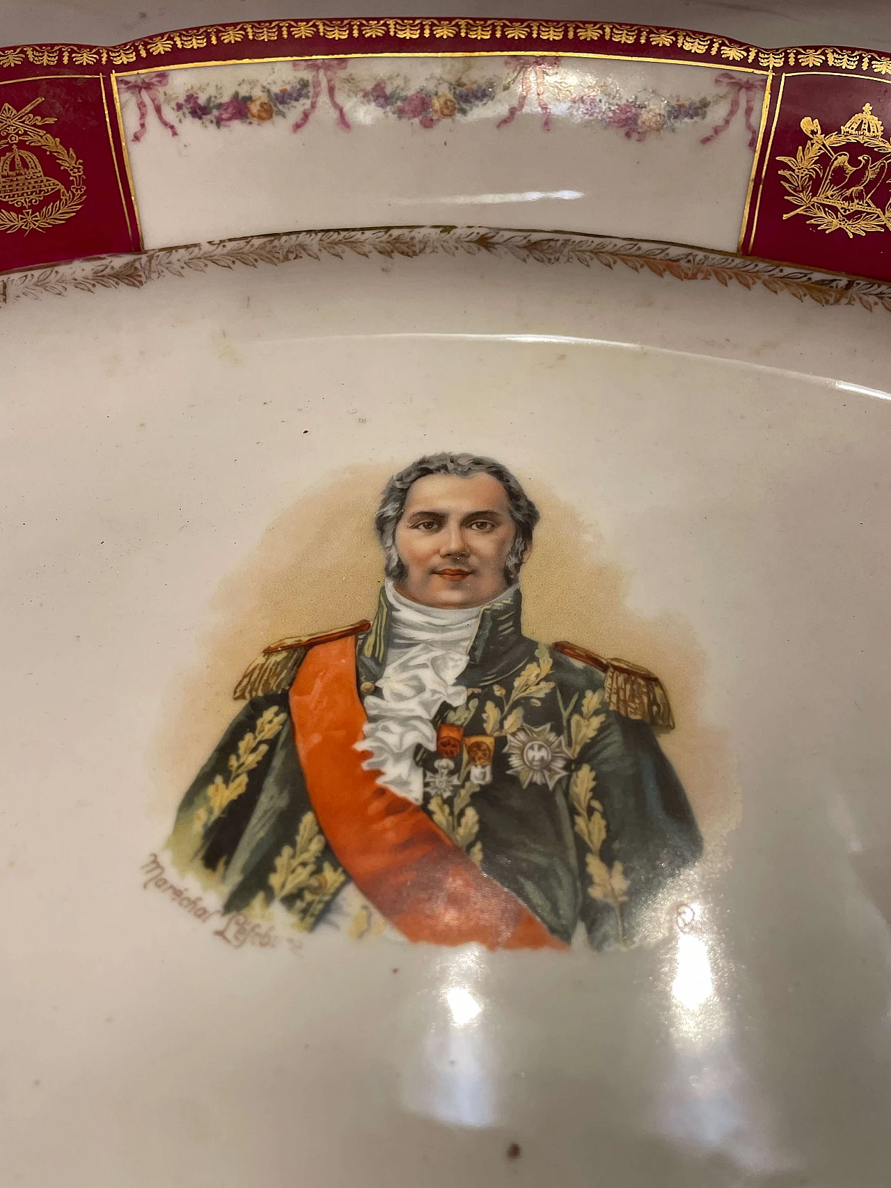 Pair of porcelain plates with portrait of Napoleon by KPM 5