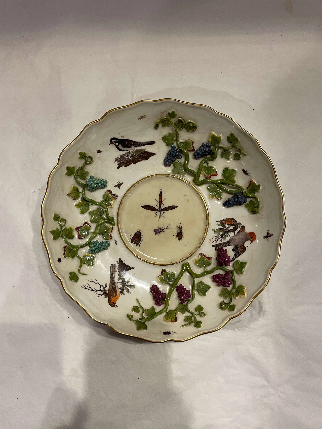 Meissen ceramic plate with natural decoration, 1770 1