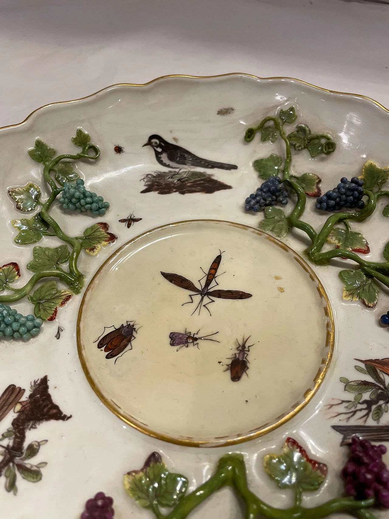 Meissen ceramic plate with natural decoration, 1770 2
