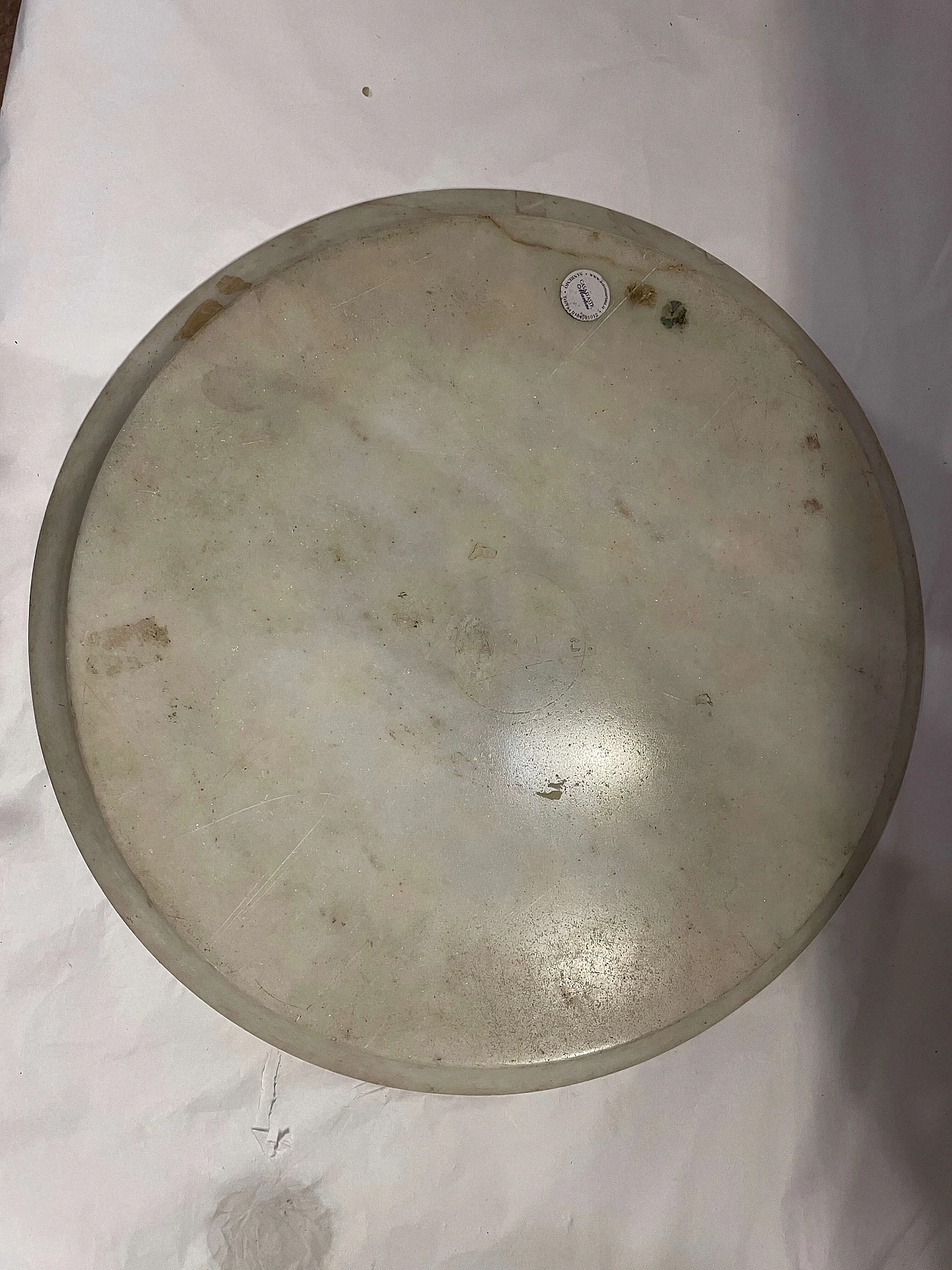 Circular chessboard in coloured marble, early 20th century 3