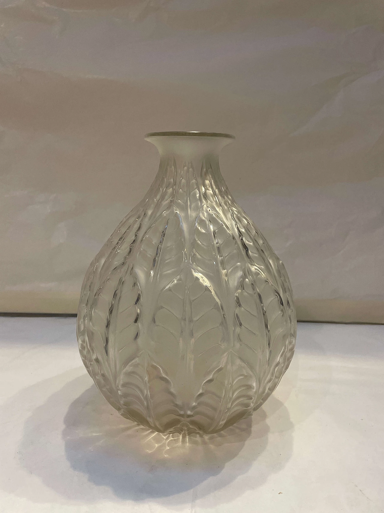 Malesherbes vase in clear glass by Rene Lalique, 1927 1