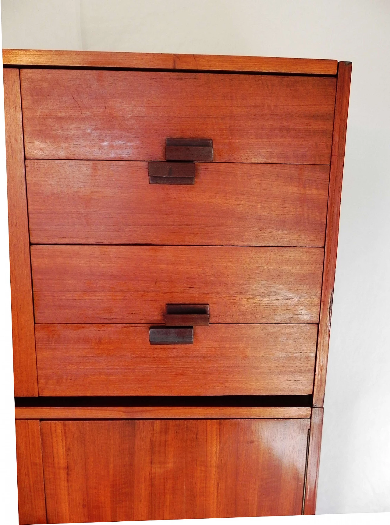 Mahogany-covered plywood modular sideboard, 1960s 11