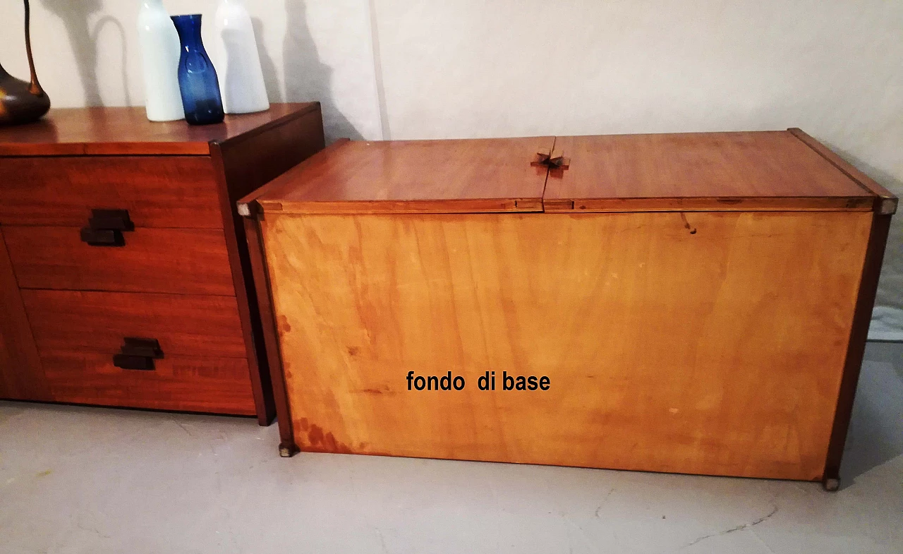 Mahogany-covered plywood modular sideboard, 1960s 20