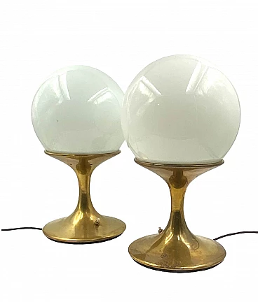 Pair of table lamps attributed to Ingo Maurer for Stilnovo, 1960s