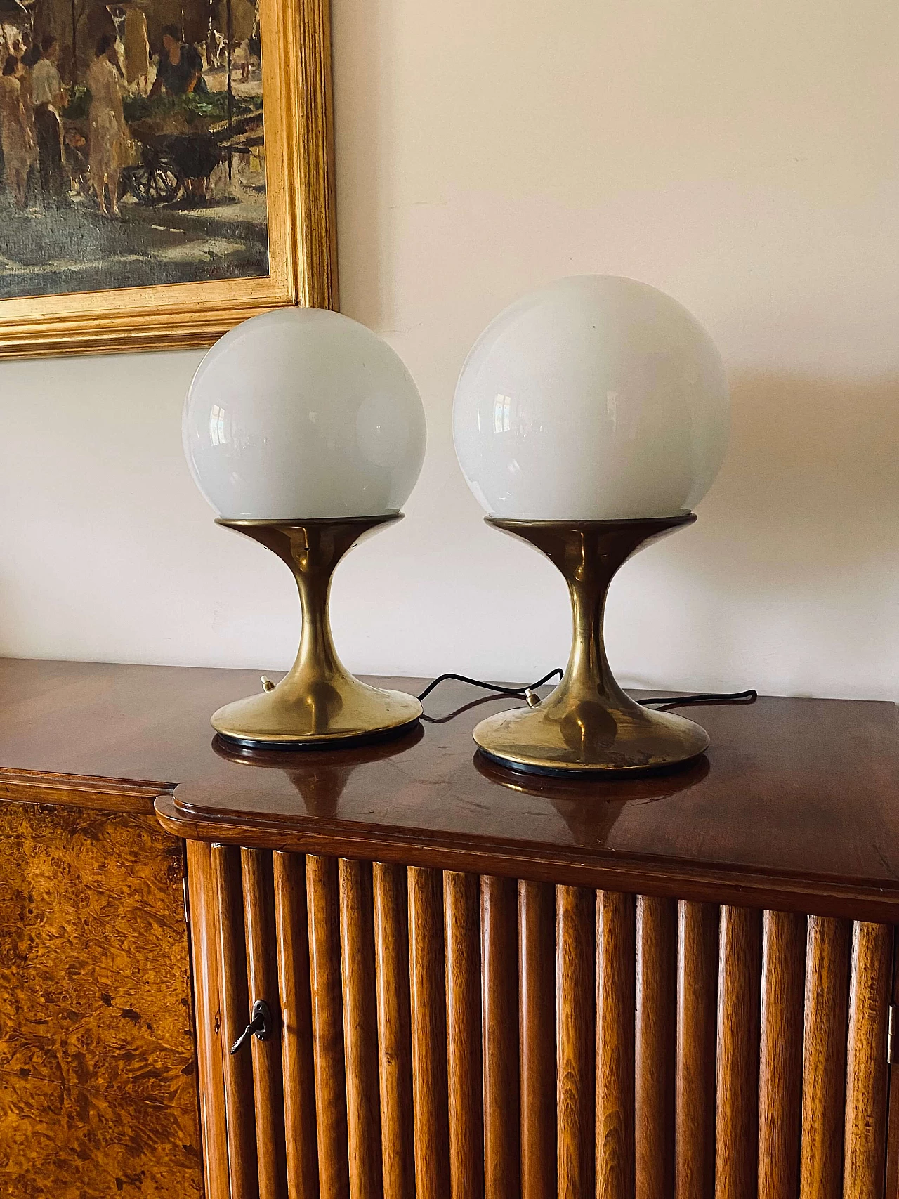 Pair of table lamps attributed to Ingo Maurer for Stilnovo, 1960s 3