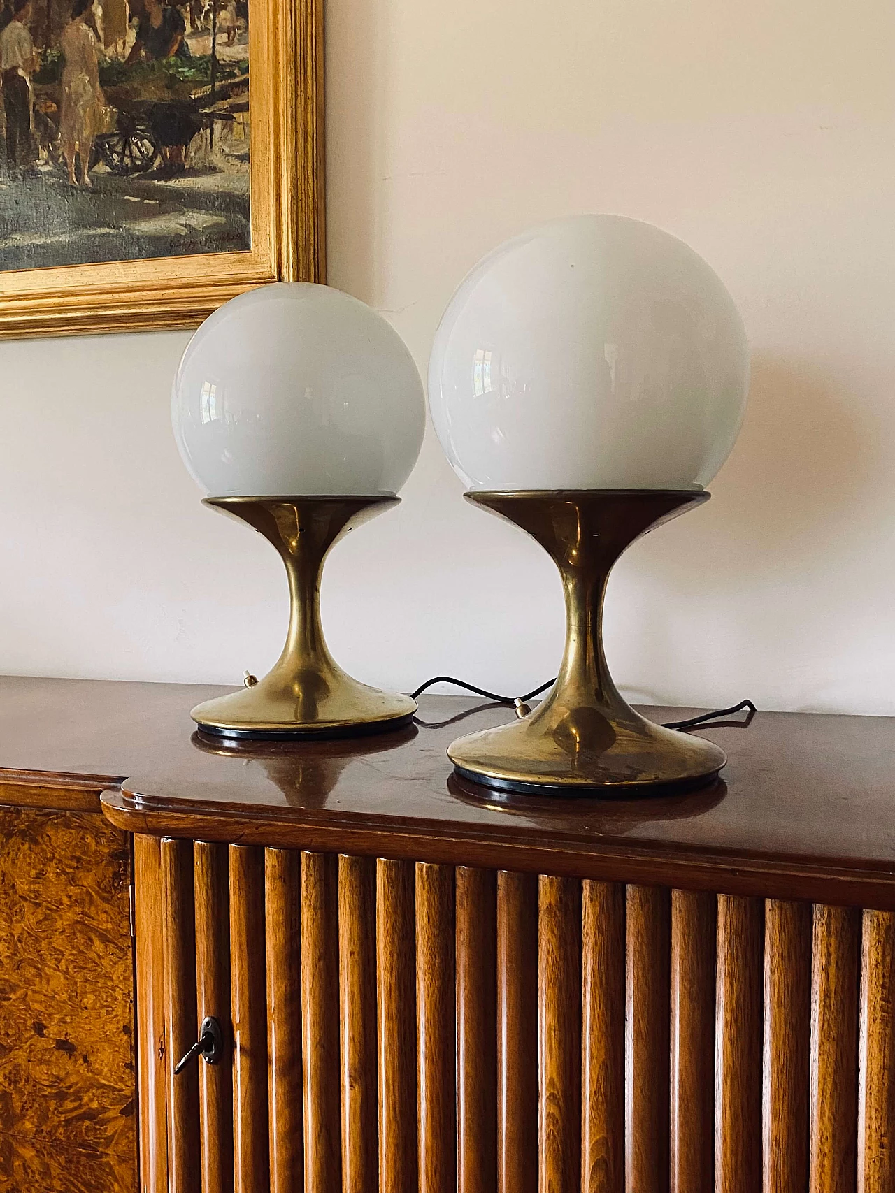 Pair of table lamps attributed to Ingo Maurer for Stilnovo, 1960s 5