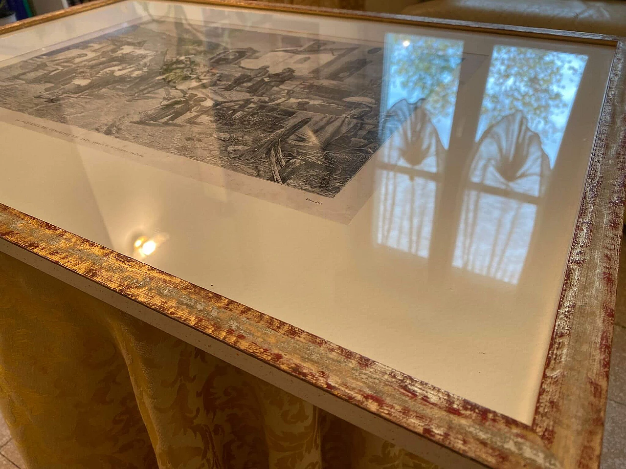 Riproduzione de La partenza dei coscritti del 1866 di Gerolamo Induno, stampa, fine '800 1