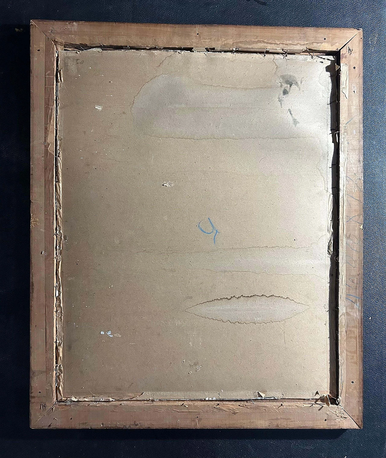 Cubist composition, oil painting and collage on panel, 1940s 12