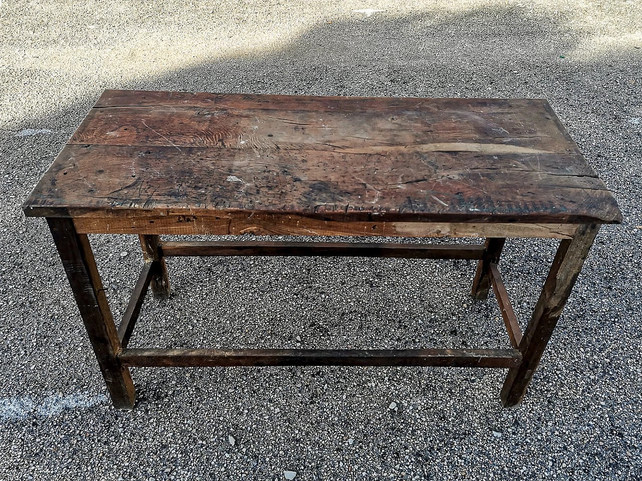 Solid oak table, early 20th century 2