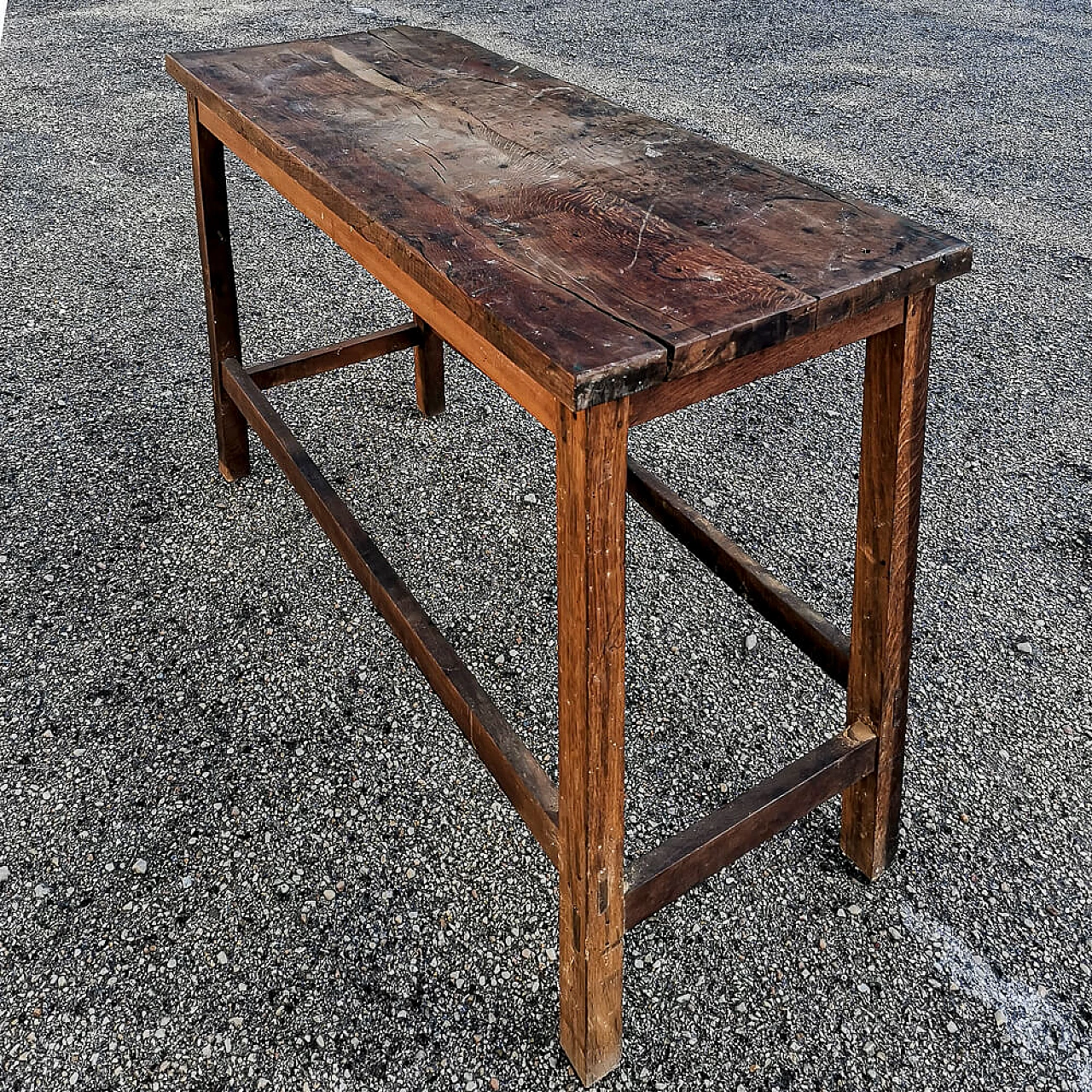 Solid oak table, early 20th century 3
