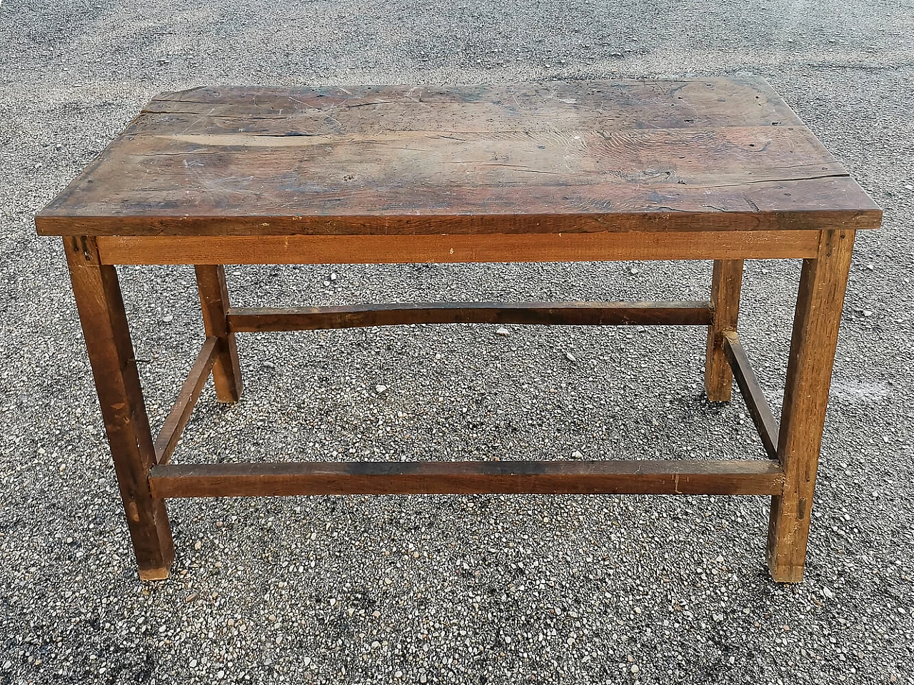 Solid oak table, early 20th century 4