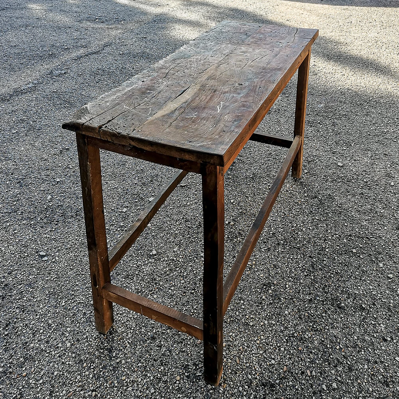 Solid oak table, early 20th century 5