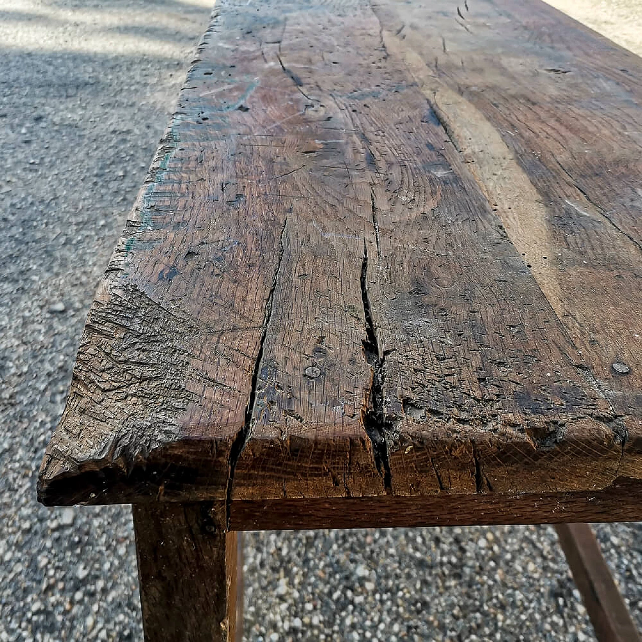 Solid oak table, early 20th century 6