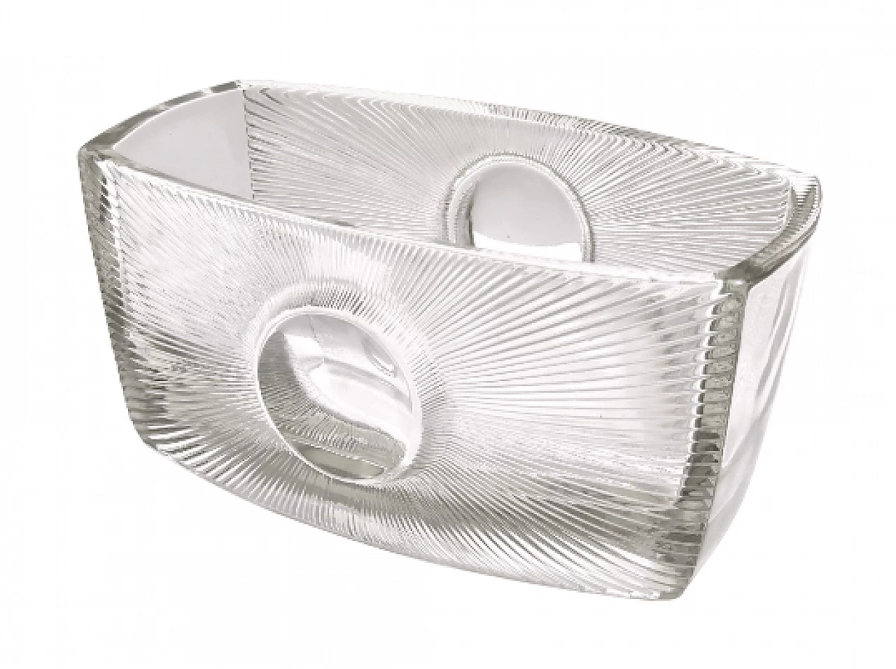 Vaso SUN in vetro pressato di Rudolf Jurnikl per Sklárna, 1969 1