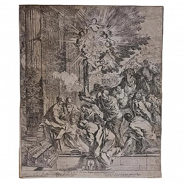 Pietro Testa, Adoration of the Magi, etching, 1640