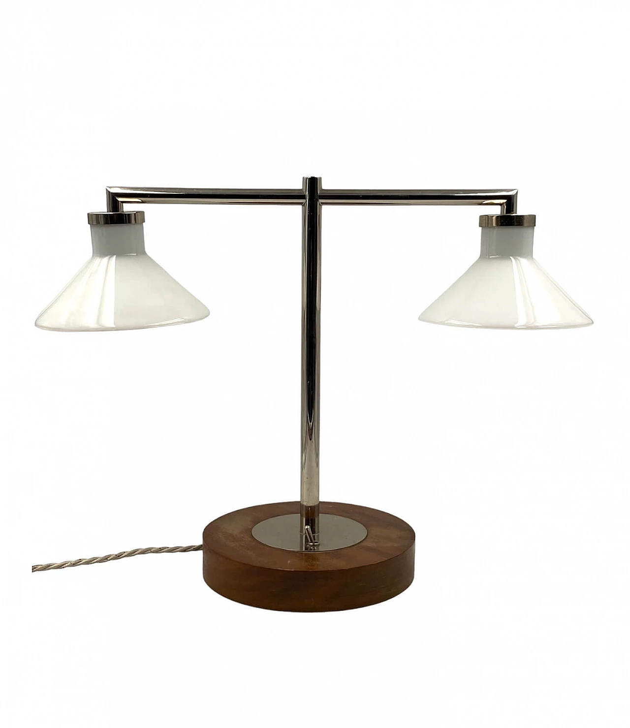 Bauhaus double-arm table lamp in the style of Eileen Gray, 1950s 1