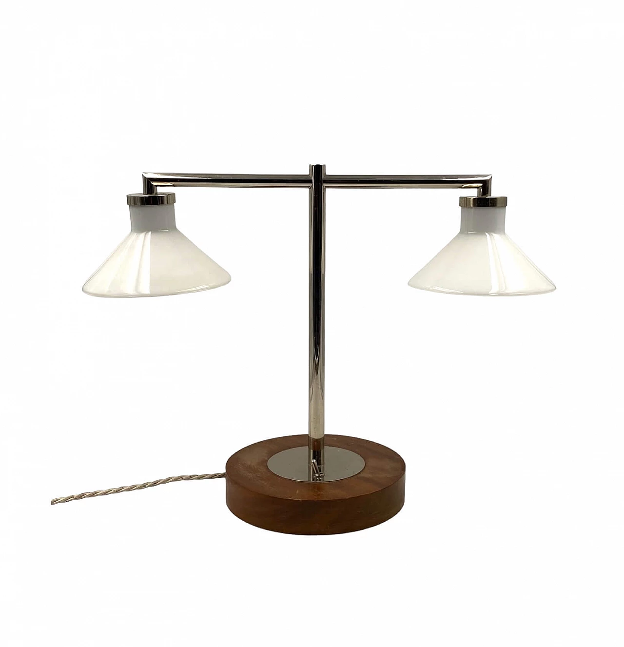 Bauhaus double-arm table lamp in the style of Eileen Gray, 1950s 6