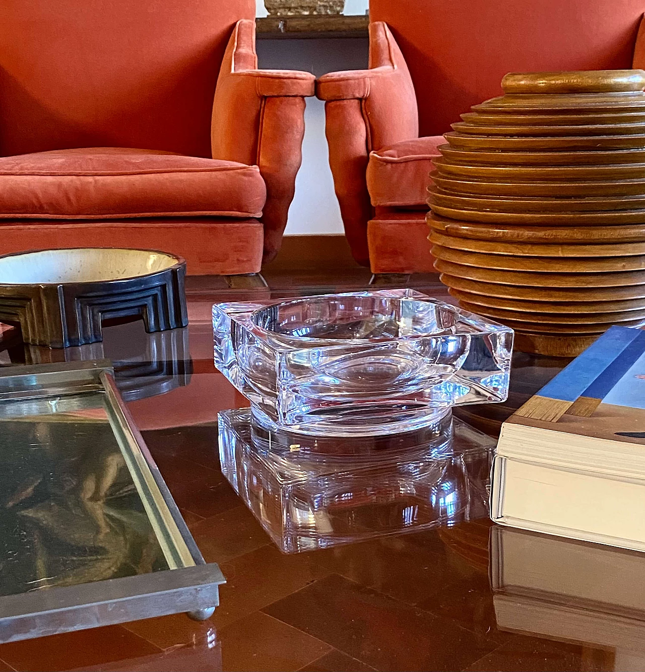 Sevres crystal ashtray, 1970s 5