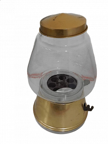 Candy dispenser in glass, metal and aluminium, 1970s