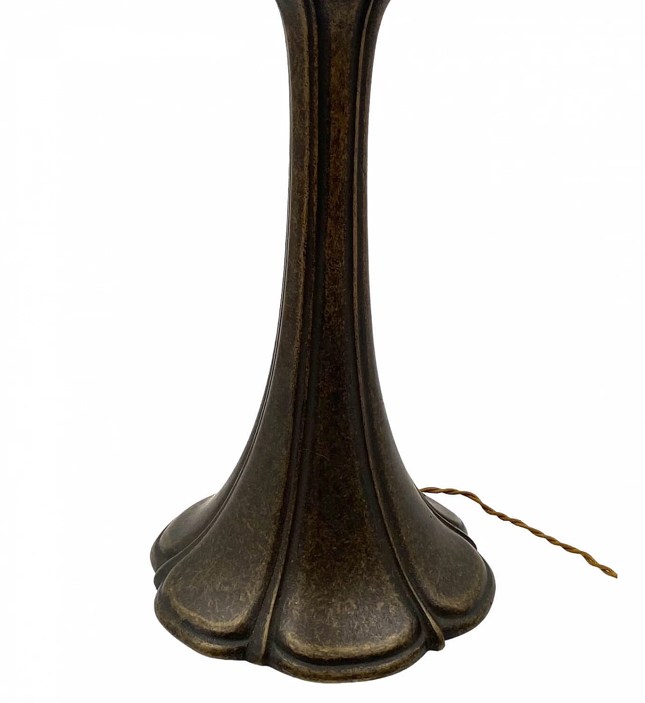 Lampada da tavolo Art Déco francese in bronzo e vetro, anni '30 14