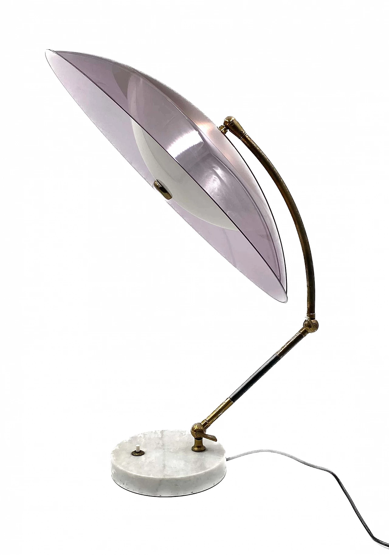 Perspex, brass and marble Orleans table lamp by Stilux, 1955 22